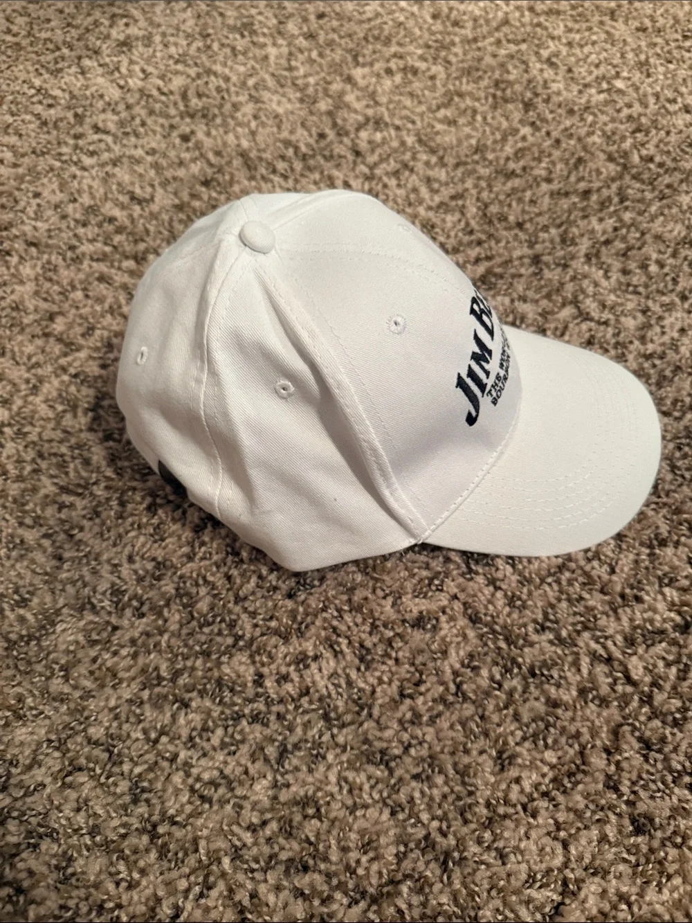 White Men's Baseball Cap - Jim Beam Logo Hat